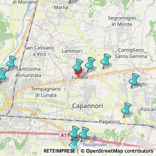 Mappa Lunata, 55012 Capannori LU, Italia (3.145)