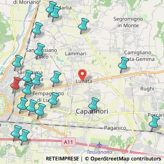 Mappa Lunata, 55012 Capannori LU, Italia (3.238)