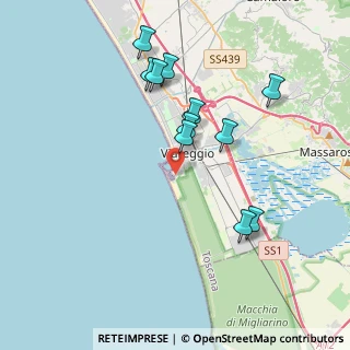 Mappa Via Marina di Levante, 55049 Viareggio LU, Italia (3.79909)