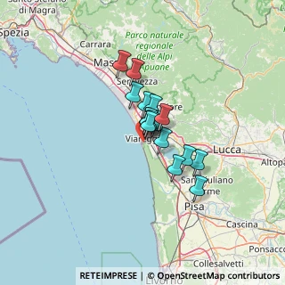 Mappa Via Marina di Levante, 55049 Viareggio LU, Italia (8.00125)