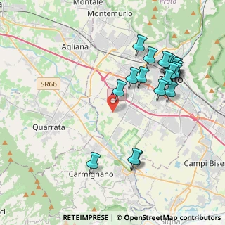 Mappa Via di Cafaggiolo, 59100 Prato PO, Italia (4.3905)