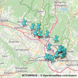 Mappa Via Vincenzo Chiarugi, 59100 Prato PO, Italia (9.122)