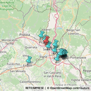 Mappa Via Vincenzo Chiarugi, 59100 Prato PO, Italia (12.20059)