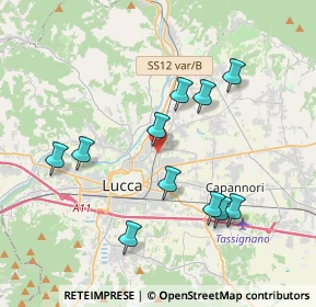 Mappa S.s. Annunziata L. Acqua Calda Centro commerciale Carrefour a, 55100 Lucca LU, Italia (3.82091)