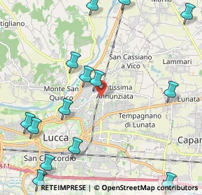 Mappa S.s. Annunziata L. Acqua Calda Centro commerciale Carrefour a, 55100 Lucca LU, Italia (3.03067)