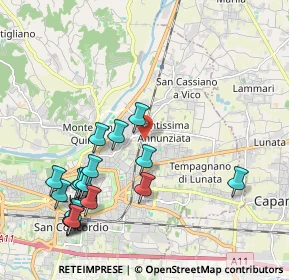 Mappa S.s. Annunziata L. Acqua Calda Centro commerciale Carrefour a, 55100 Lucca LU, Italia (2.41611)