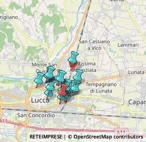 Mappa S.s. Annunziata L. Acqua Calda Centro commerciale Carrefour a, 55100 Lucca LU, Italia (1.504)
