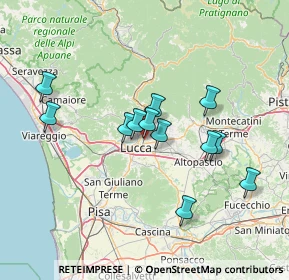 Mappa S.s. Annunziata L. Acqua Calda Centro commerciale Carrefour a, 55100 Lucca LU, Italia (12.63417)