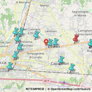 Mappa Via del Tanaro, 55012 Capannori LU, Italia (2.72571)