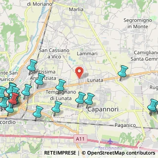 Mappa Via del Tanaro, 55012 Capannori LU, Italia (3.4315)