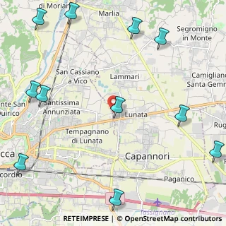 Mappa Via del Tanaro, 55012 Capannori LU, Italia (3.26)