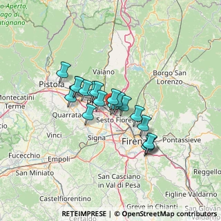Mappa Via Francesco Cilea, 50041 Calenzano FI, Italia (9.82944)