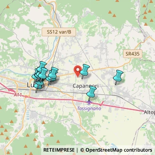 Mappa Via Madonna Comunale, 55012 Capannori LU, Italia (3.93357)