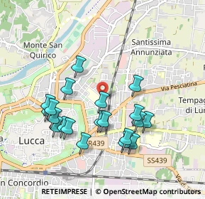 Mappa Via dei Gianni, 55100 Lucca LU, Italia (0.9515)