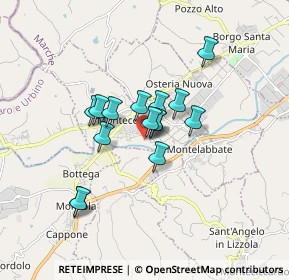 Mappa Via Artigianato, 61020 Montecchio PU, Italia (1.226)