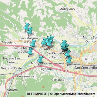 Mappa Via per Corte Bimbo, 55100 Lucca LU, Italia (1.37118)