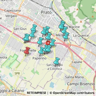 Mappa Via Lione, 59100 Prato PO, Italia (1.38579)