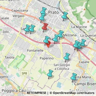 Mappa Via Schio, 59100 Prato PO, Italia (2.22067)