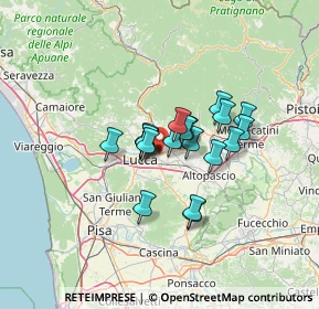 Mappa Via di Pulecino, 55100 Lucca LU, Italia (8.888)