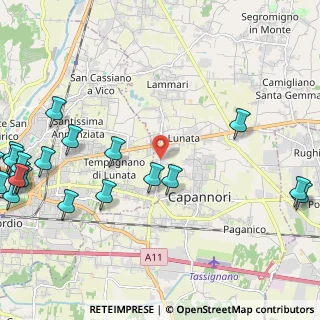 Mappa Via della Madonna Lunata, 55012 Capannori LU, Italia (3.3275)