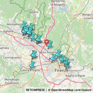 Mappa Via II Giugno, 50041 Calenzano FI, Italia (7.73895)