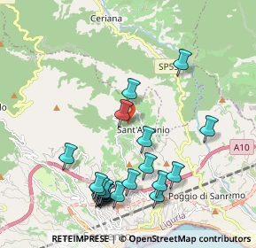 Mappa Strada Verezzo, 18038 Sanremo IM, Italia (2.2605)