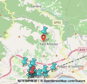 Mappa Strada Verezzo, 18038 Sanremo IM, Italia (3.08)