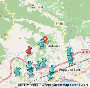 Mappa Strada Verezzo, 18038 Sanremo IM, Italia (2.60308)