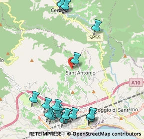 Mappa Strada Verezzo, 18038 Sanremo IM, Italia (2.9065)