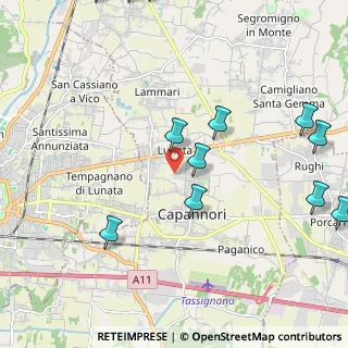 Mappa Via Guido Rossa, 55012 Capannori LU, Italia (2.88833)