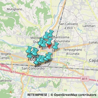 Mappa Via Ospedale, 55100 Lucca LU, Italia (1.303)