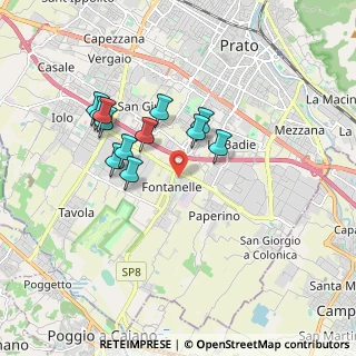 Mappa Via Castellano Dè Castellani, 59100 Prato PO, Italia (1.57583)