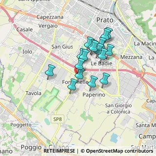 Mappa Via Castellano Dè Castellani, 59100 Prato PO, Italia (1.37647)