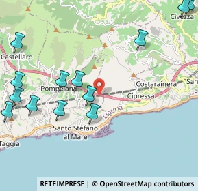 Mappa A10 km 120.313, 18017 Cipressa IM, Italia (2.95333)