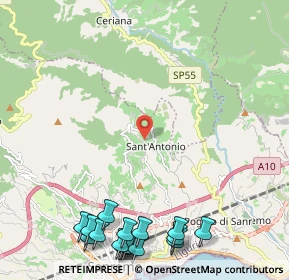 Mappa Strada Sant'Antonio, 18038 Sanremo IM, Italia (3.29176)