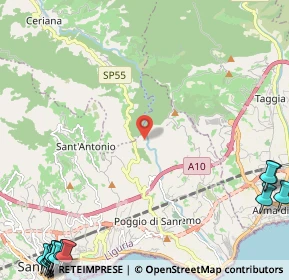 Mappa SP 55, 18038 Sanremo IM (4.3895)