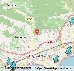 Mappa SP 55, 18038 Sanremo IM (4.30154)