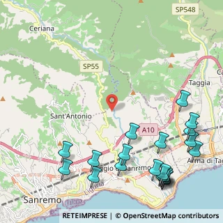 Mappa SP 55, 18038 Sanremo IM (3.088)