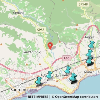 Mappa SP 55, 18038 Sanremo IM (3.457)