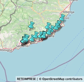 Mappa Via Aurelia, 18017 San Lorenzo al Mare IM, Italia (9.8205)