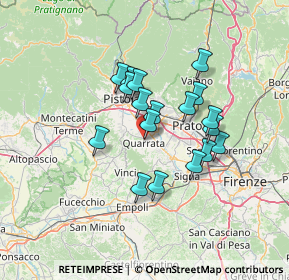 Mappa Via Guglielmo Marconi, 51039 Quarrata PT, Italia (10.96333)