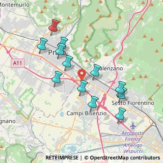 Mappa Via Fratelli Rosselli, 50013 Campi Bisenzio FI, Italia (3.755)