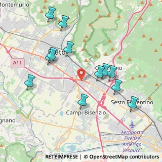 Mappa Via Fratelli Rosselli, 50013 Campi Bisenzio FI, Italia (4.205)