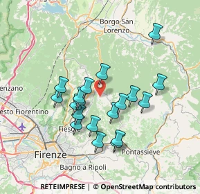 Mappa Via del Trebbiolo, 50060 Fiesole FI, Italia (6.37421)