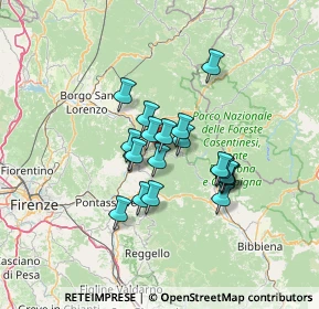 Mappa Viale della Rimembranza, 50060 Londa FI, Italia (9.9875)