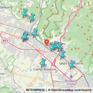 Mappa Via Riccardo Becheroni, 59100 Prato PO, Italia (3.98182)