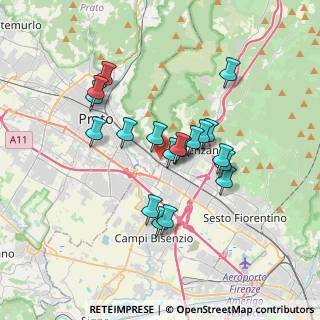 Mappa Via Riccardo Becheroni, 59100 Prato PO, Italia (3.03737)