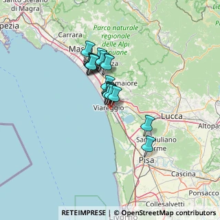 Mappa Via Filippo Corridoni, 55049 Viareggio LU, Italia (9.49053)