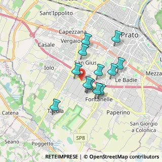 Mappa Via Paronese, 59100 Prato PO, Italia (1.39833)
