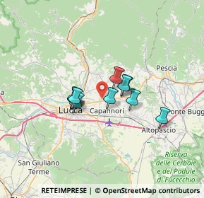 Mappa Via Vecchia Pesciatina, 55012 Capannori LU, Italia (4.60091)